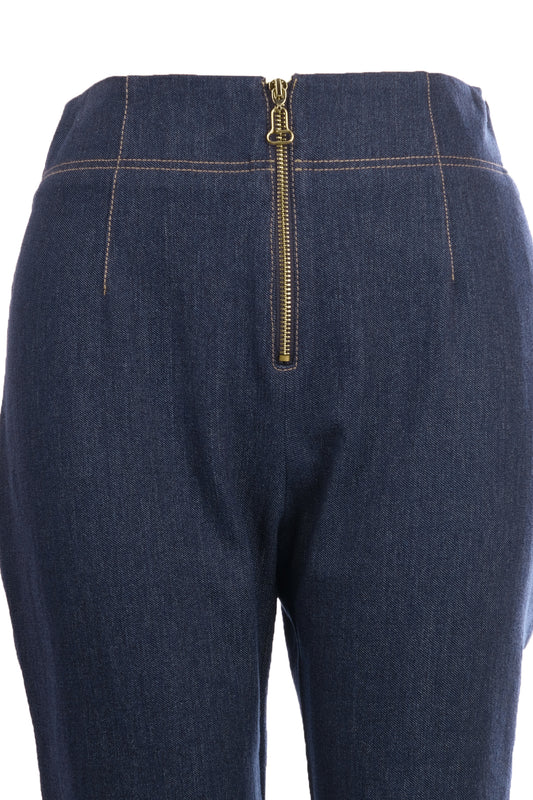 Naar High-Waisted Bell-Shaped Trousers - Vintage Denim - Everyday Chic