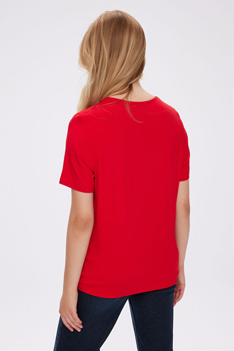 Nazar Boncuk Detaylı Kısa Kol T-Shirt UW27TSH090