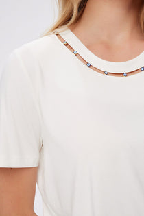 Nazar Boncuk Detaylı Kısa Kol T-Shirt UW27TSH090