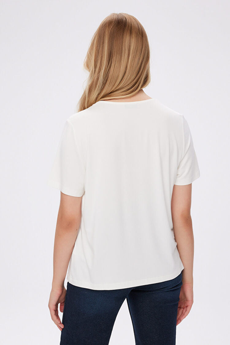 Nazar Boncuk Detaylı Kısa Kol T-Shirt UW27TSH090