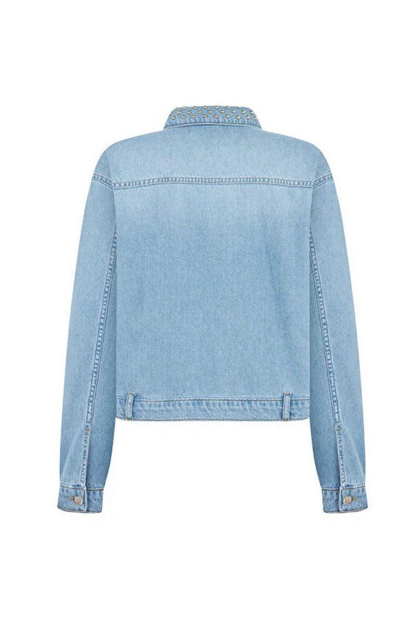 Nocturne Oversize Crop Jean Ceket - Minimalist Günlük Stil