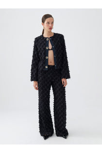 Nocturne Oversize Midi Pantolon - Minimalist, Yüksek Bel, Geniş Paça