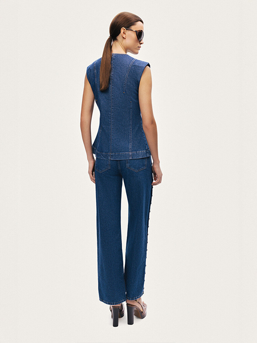 Nocturne Metal Düğme Detaylı Denim Pantolon N26YD18167