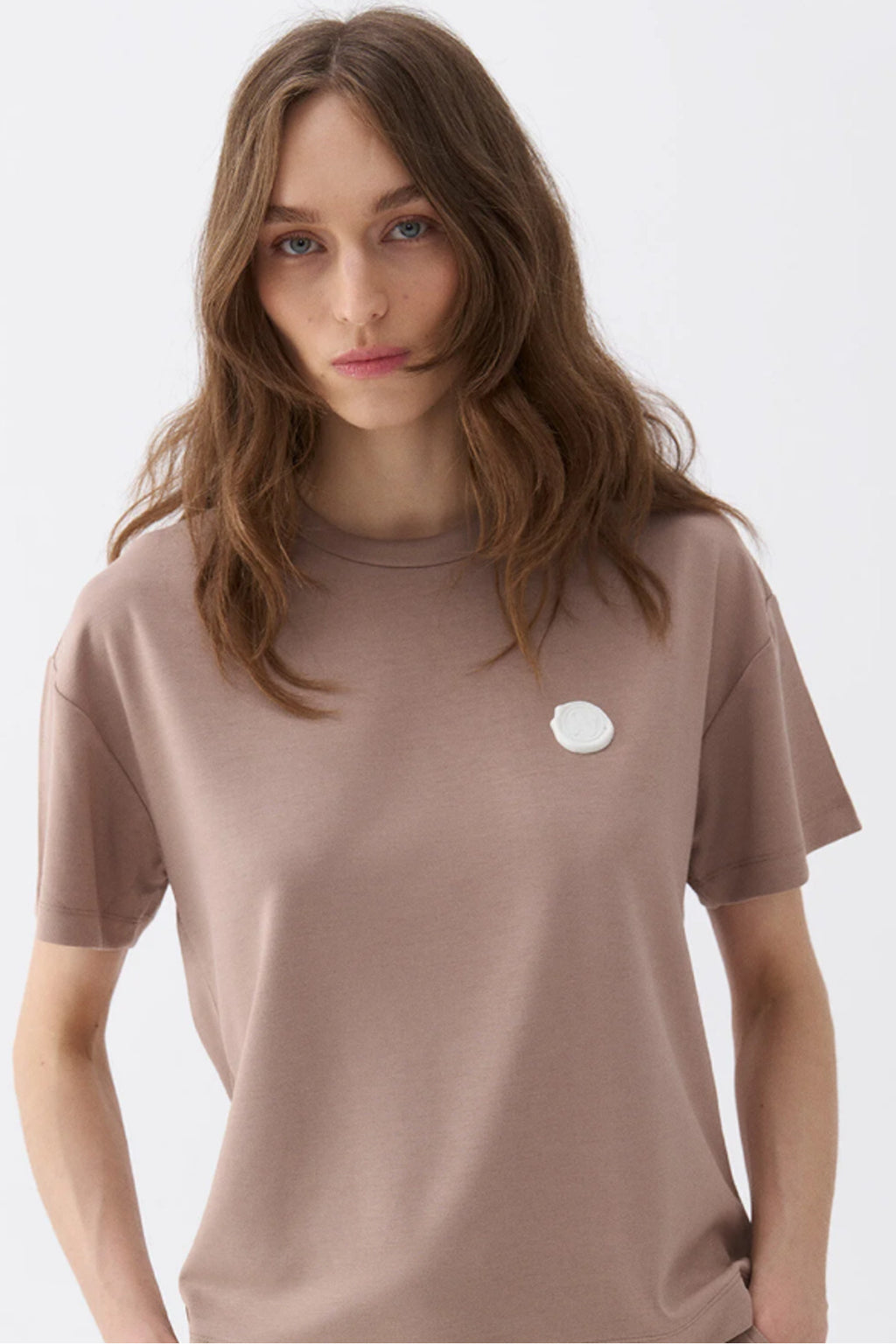 Nocturne Minimalist Oversize Kadın T-Shirt - Kısa Kol - Günlük