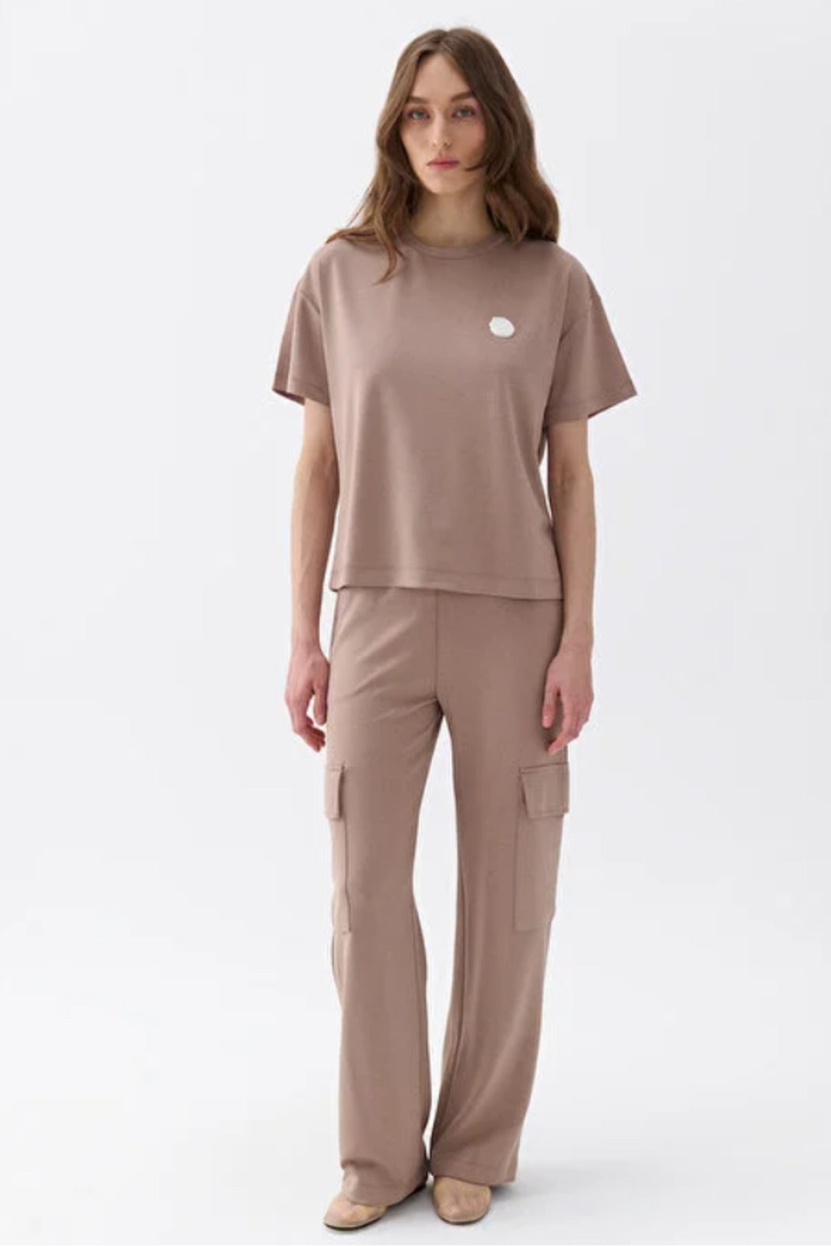 Nocturne Minimalist Oversize Kadın T-Shirt - Kısa Kol - Günlük Secondary image
