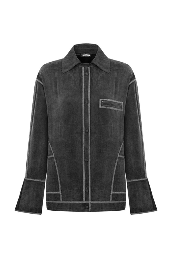 Nocturne Minimalist Oversize Uzun Kol Günlük Kadın Gömlek
