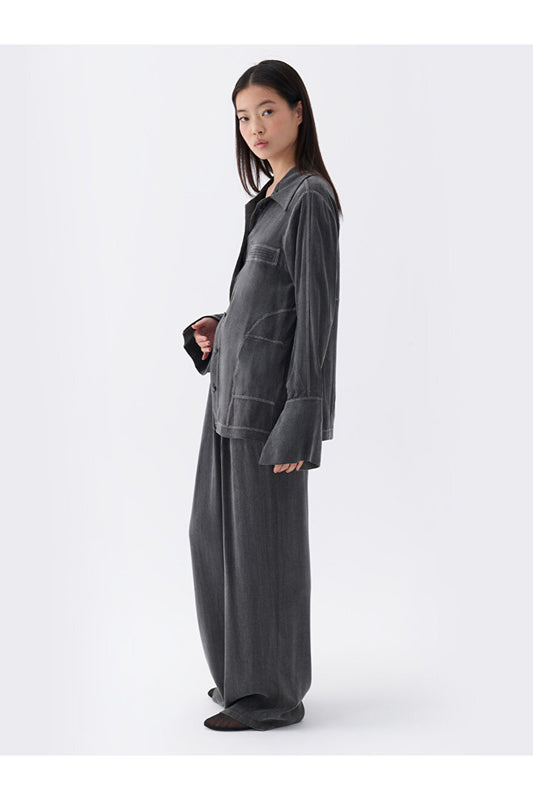 Nocturne Minimalist Oversize Uzun Kol Günlük Kadın Gömlek