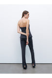Nocturne Minimalist Straplez Crop Top - Günlük & Şık Kombinler