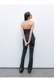 Nocturne Minimalist Straplez Crop Top - Günlük & Şık Kombinler