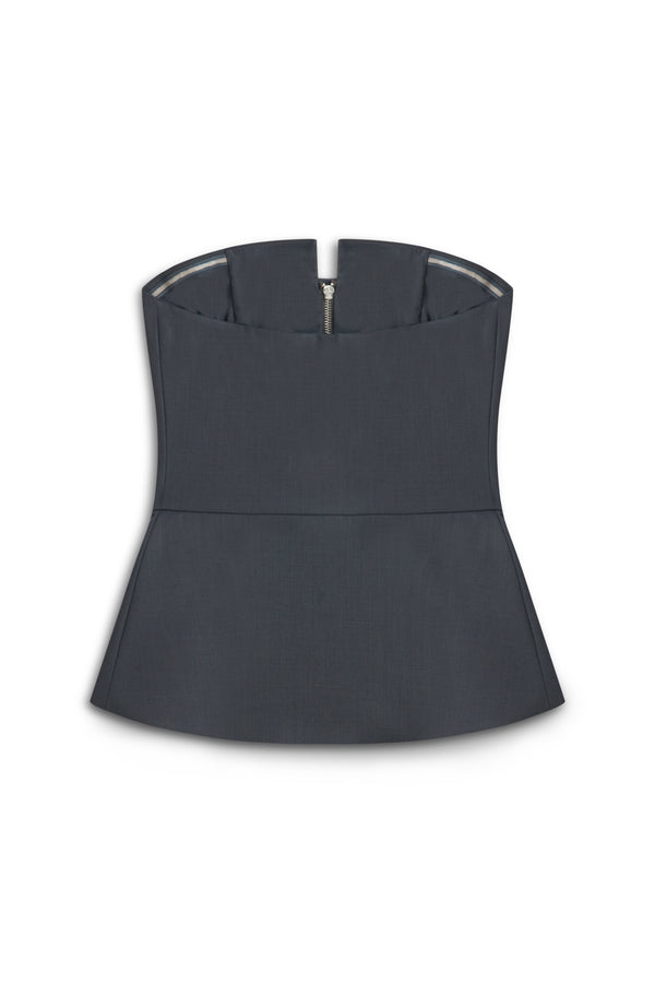 Nocturne Minimalist Straplez Crop Top - Günlük & Şık Kombinler