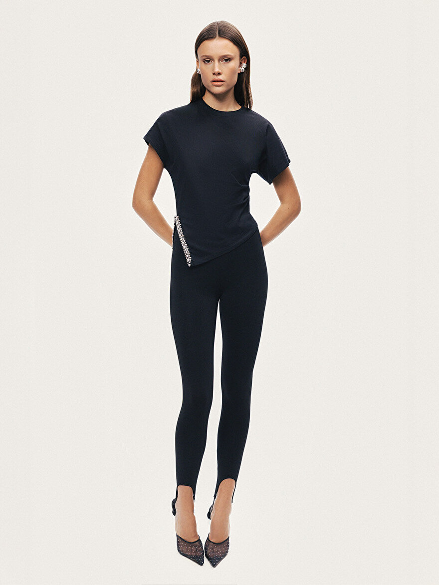 Nocturne Taş Detaylı T-Shirt N26YD70089 Main image