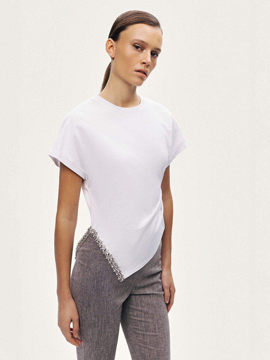 Nocturne Taş Detaylı T-Shirt N26YD70089 Secondary image