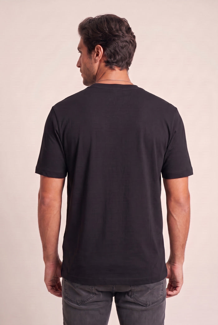 O Yaka Fırçalı 2 İplik T-Shirt JSCO