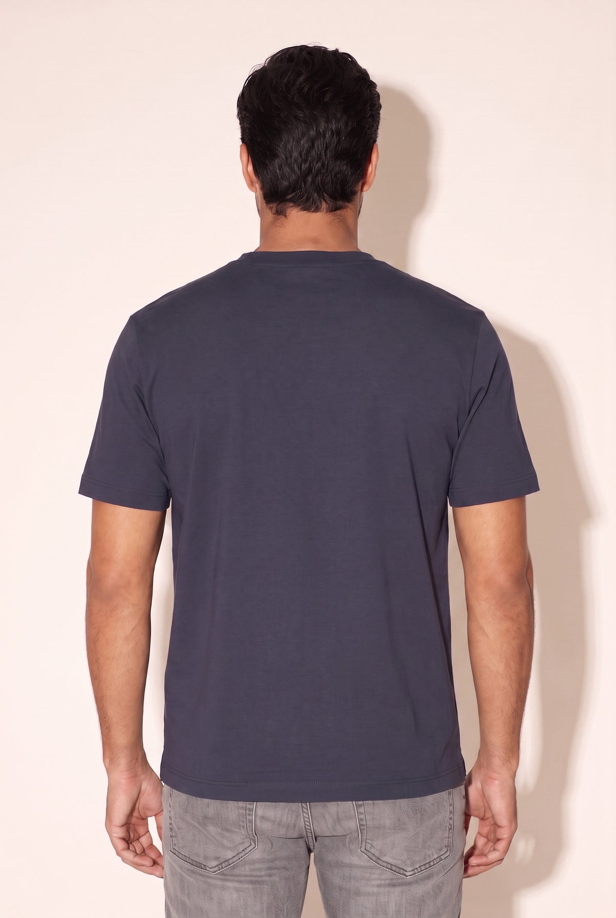 O Yaka Fırçalı 2 İplik T-Shirt JSCO