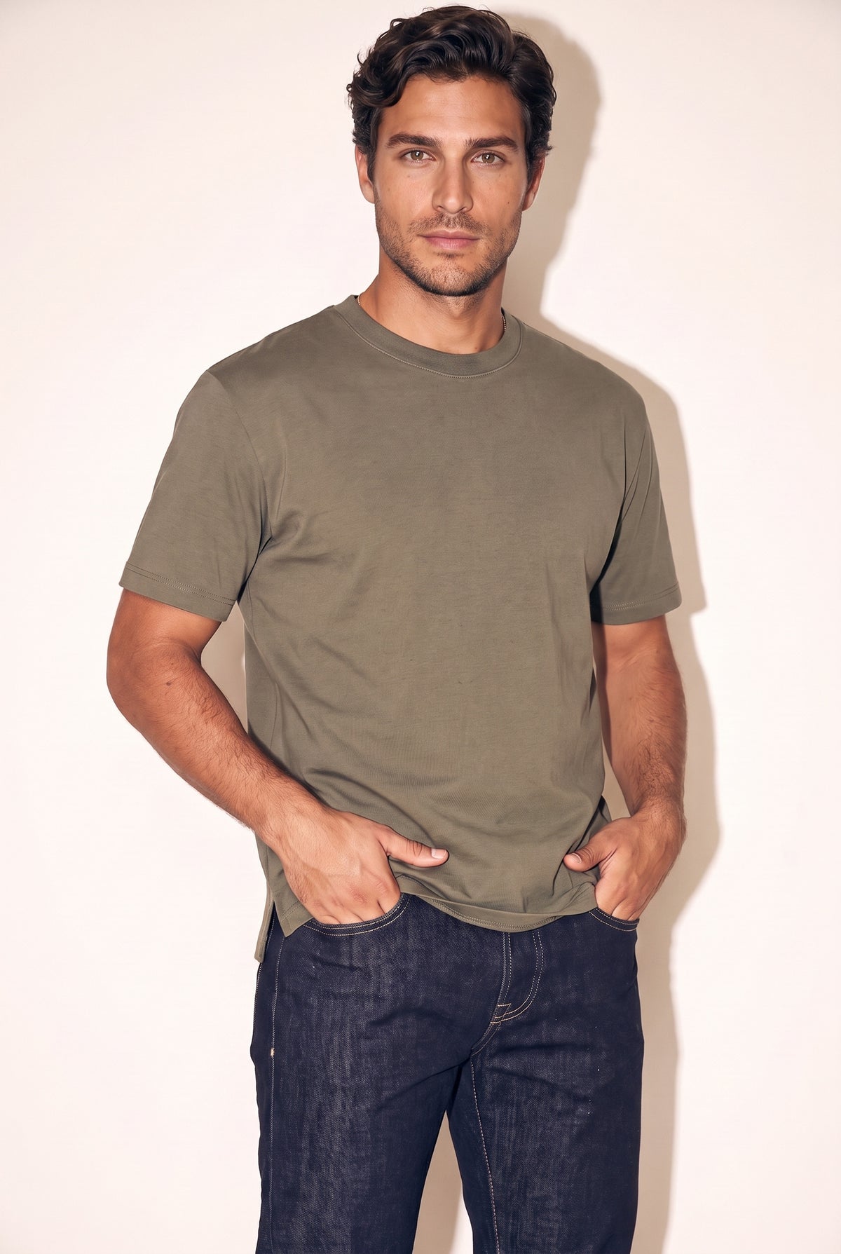 O Yaka Fırçalı 2 İplik T-Shirt JSCO Ana görsel