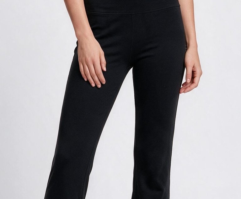 Okçu Triko Kadın Yüksek Bel Geniş Paça Örme Pantolon