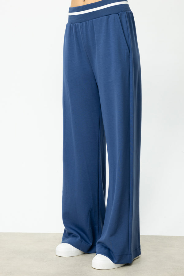 On Beli Kalın Lastikli Bol Paça Pantolon 25Y56380
