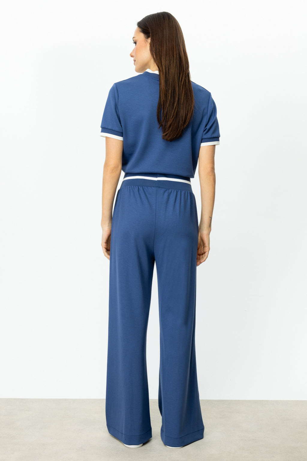 On Beli Kalın Lastikli Bol Paça Pantolon 25Y56380
