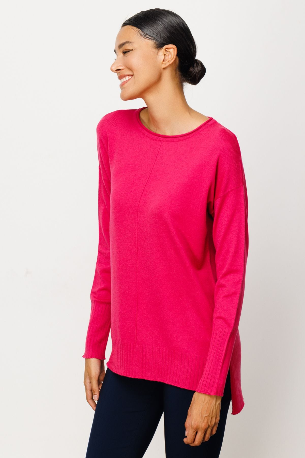 On Kadın Oversize Uzun Kol Minimalist Midi Bluz - Günlük Kullanım Main image