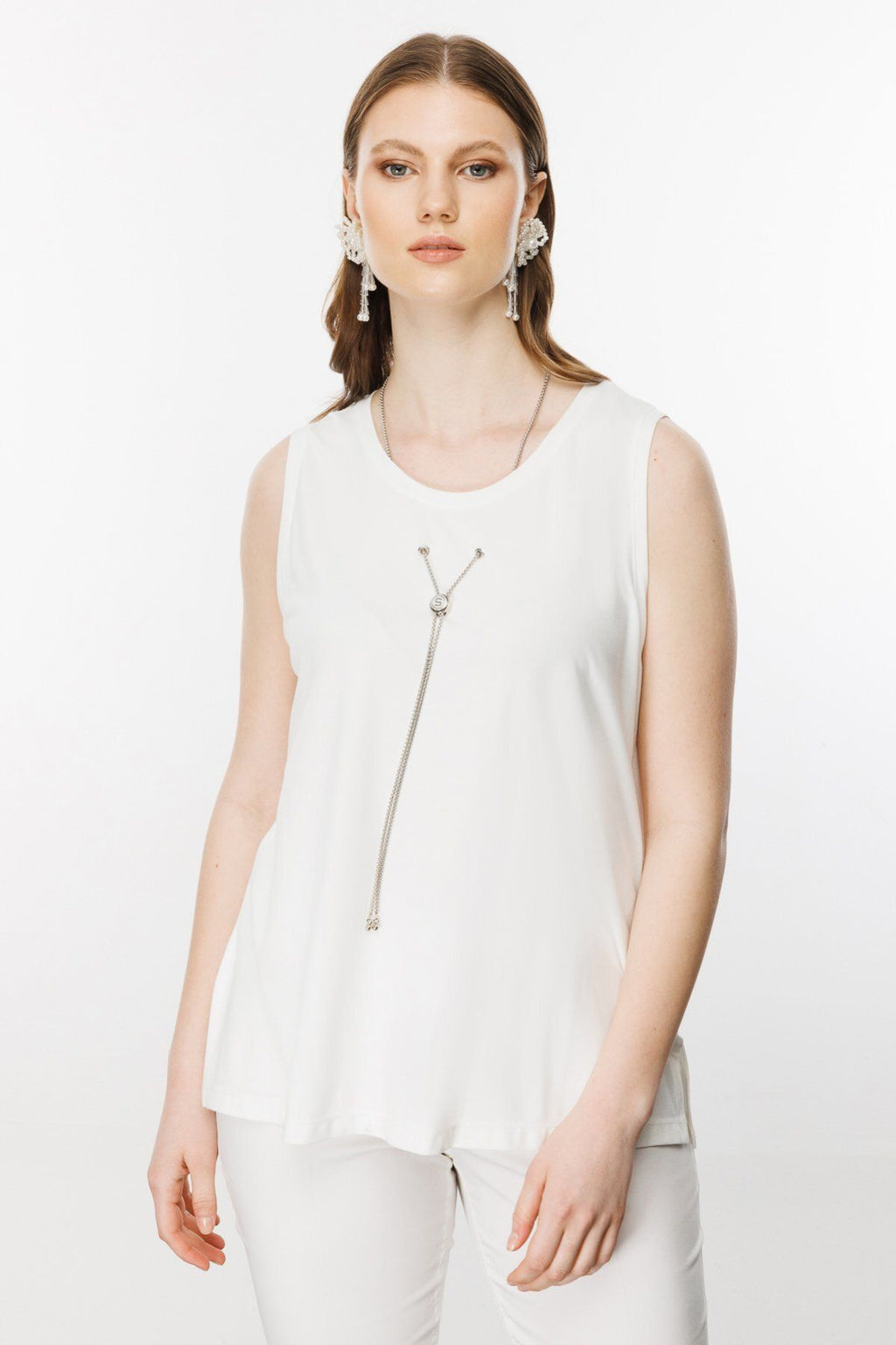 On Kadın Oversize Kolsuz Bluz - Minimalist Günlük Stil