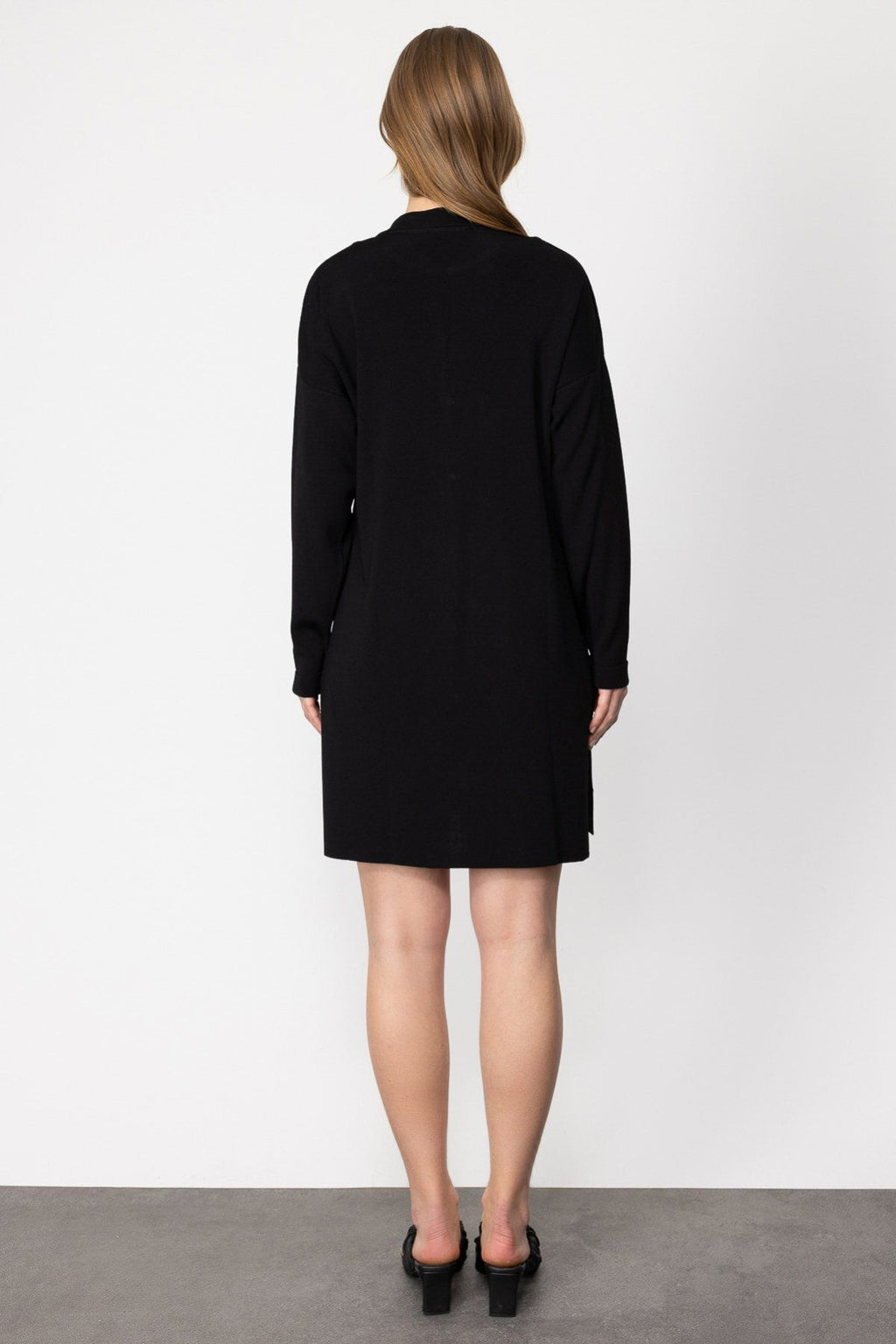 On Kadın Oversize Midi Hırka - Minimalist Günlük Stil - Uzun Kol Gömlek Yaka