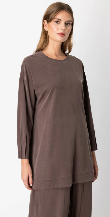 On Kadın Oversize Uzun Kol Midi Tunik - Rahat ve Şık