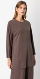 Ten Women's Oversize Long Sleeve Midi Tunic - Comfortable and Stylish