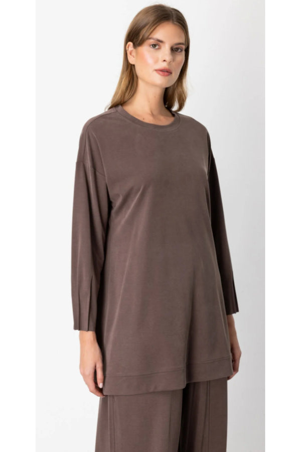 On Kadın Oversize Uzun Kol Midi Tunik - Rahat ve Şık