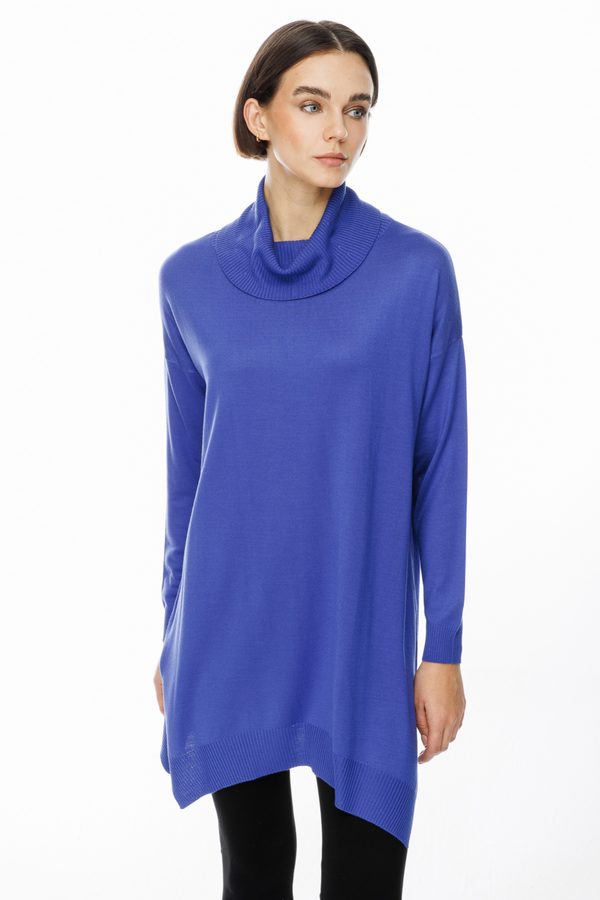 On Kadın Oversize Boğazlı Midi Tunik - Günlük Şıklık