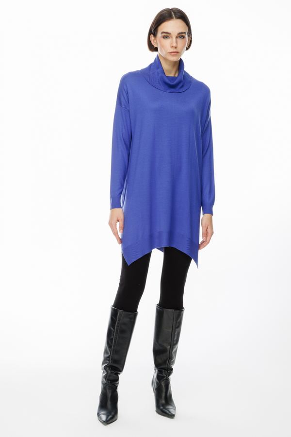 On Kadın Oversize Boğazlı Midi Tunik - Günlük Şıklık