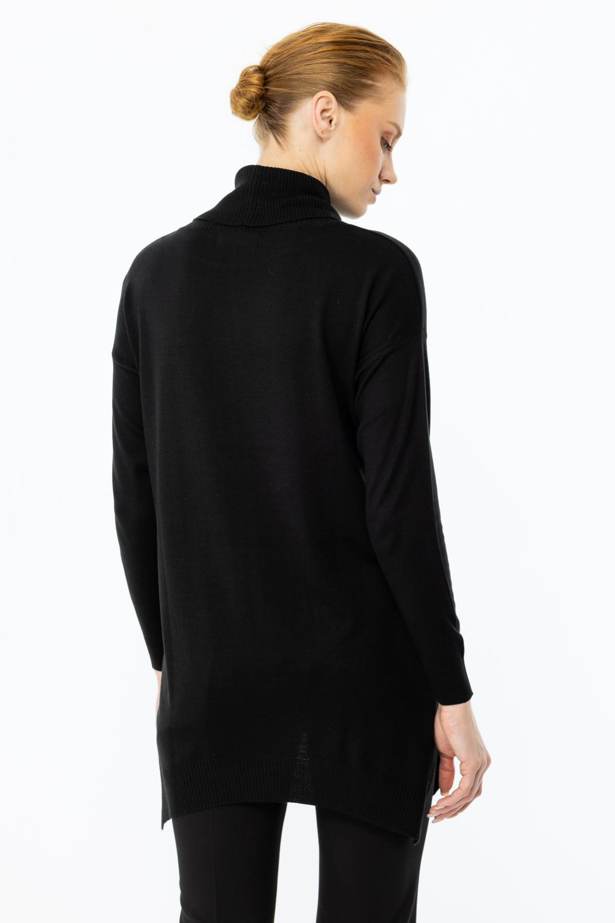 On Kadın Oversize Boğazlı Midi Tunik - Günlük Şıklık