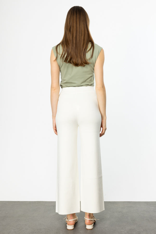 On Minimalist Oversized Midi Kadın Pantolon - Yüksek Bel