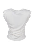 On Minimalist V-Neck Short-Sleeve Women's Blouse - Casual & Chic
