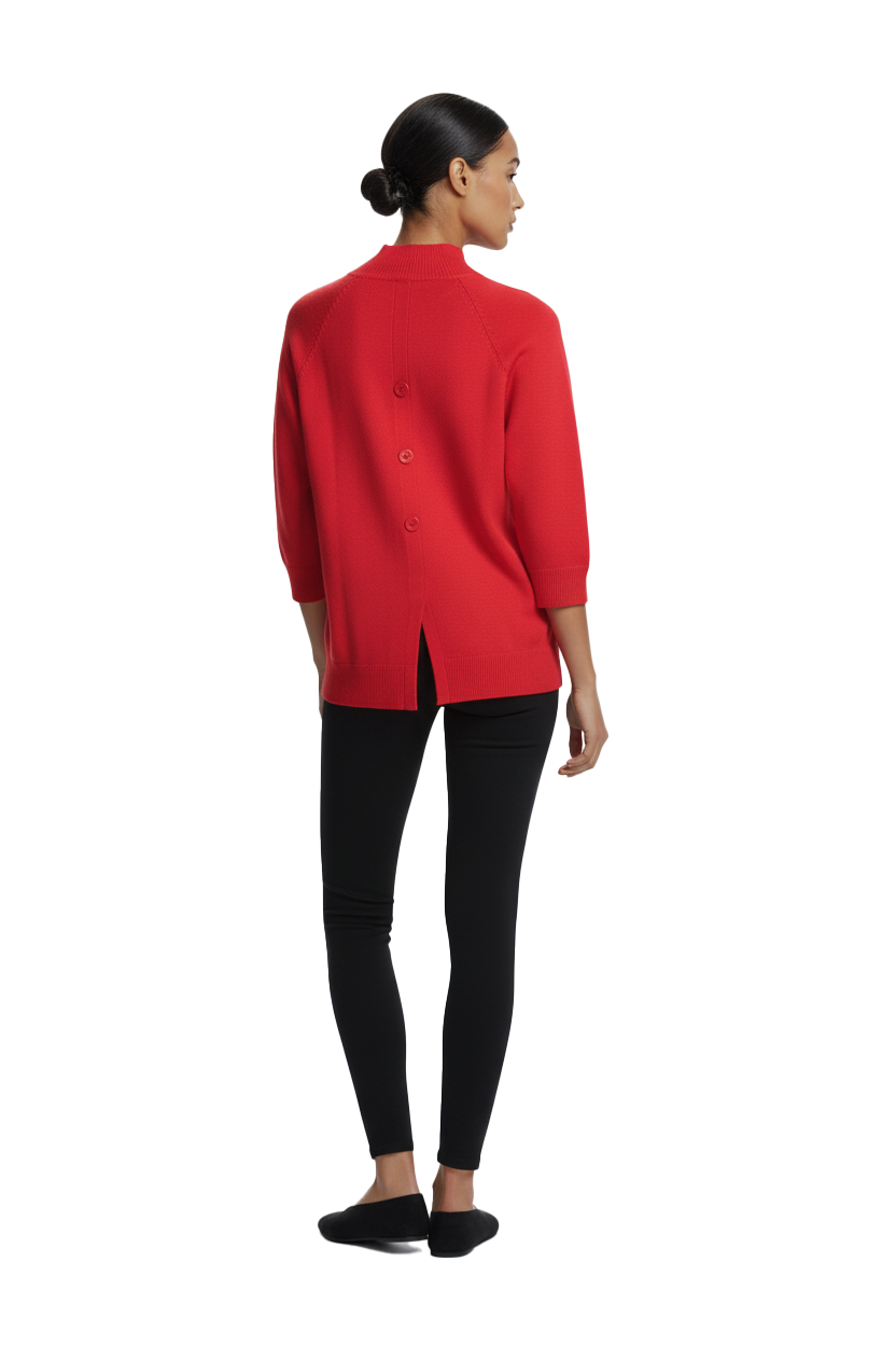 On Oversize 3/4 Kol Minimalist Kadın Kazak - Günlük Şıklık