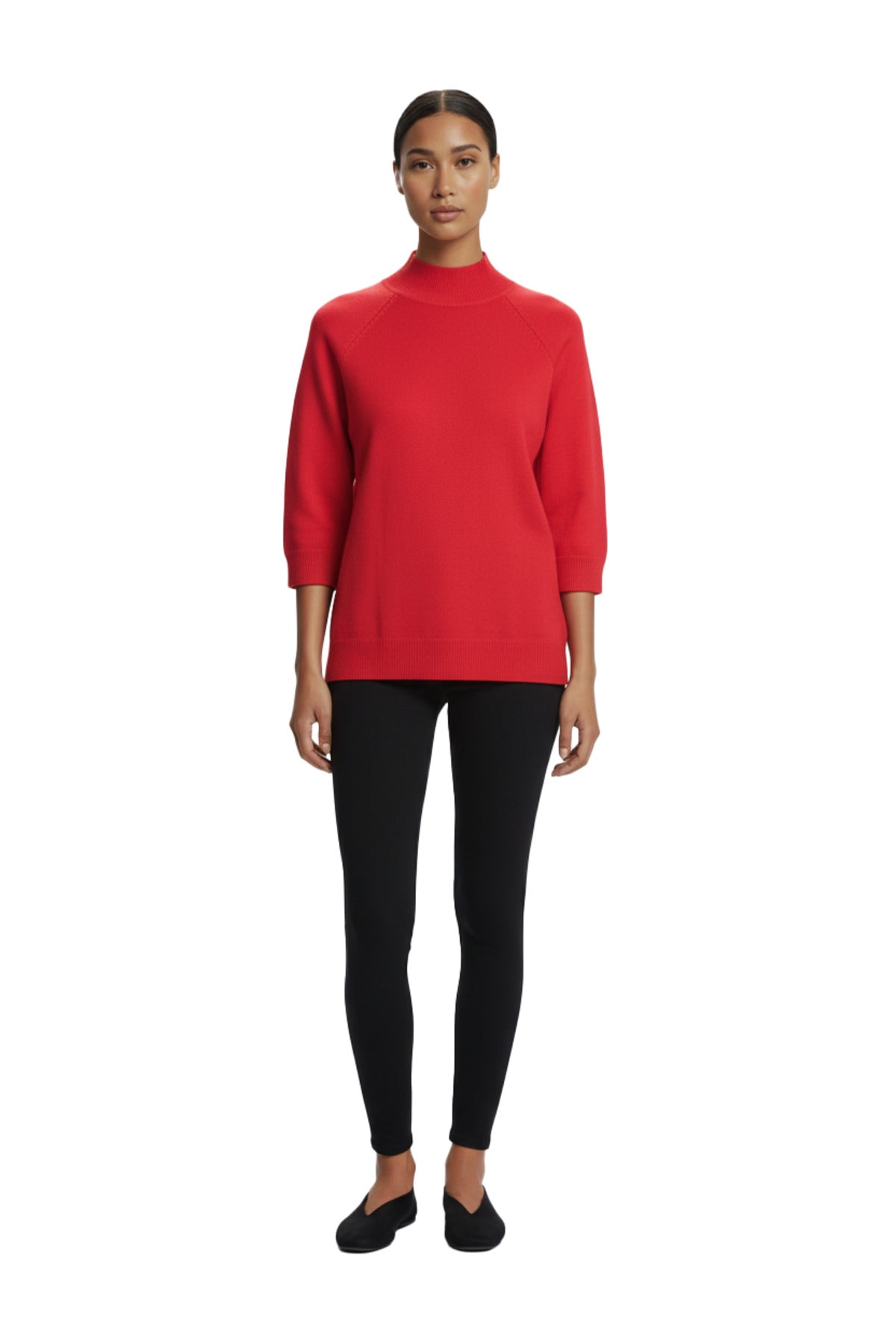 On Oversize 3/4 Kol Minimalist Kadın Kazak - Günlük Şıklık
