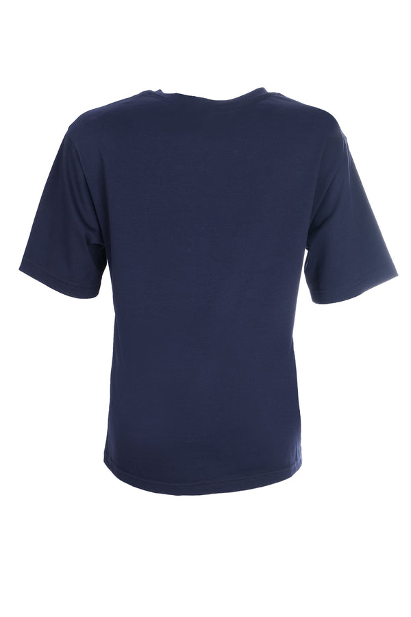 On Oversize Nakışlı Kısa Kol Kadın Bluz - Minimalist Tarz