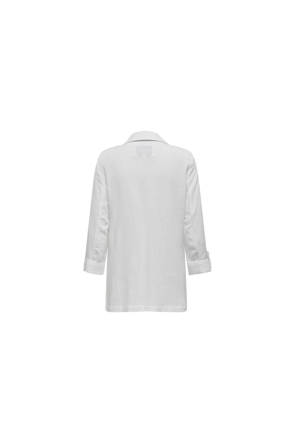 Only Minimalist Keten Blazer - Oversize 3/4 Kol Günlük Kadın Ceket
