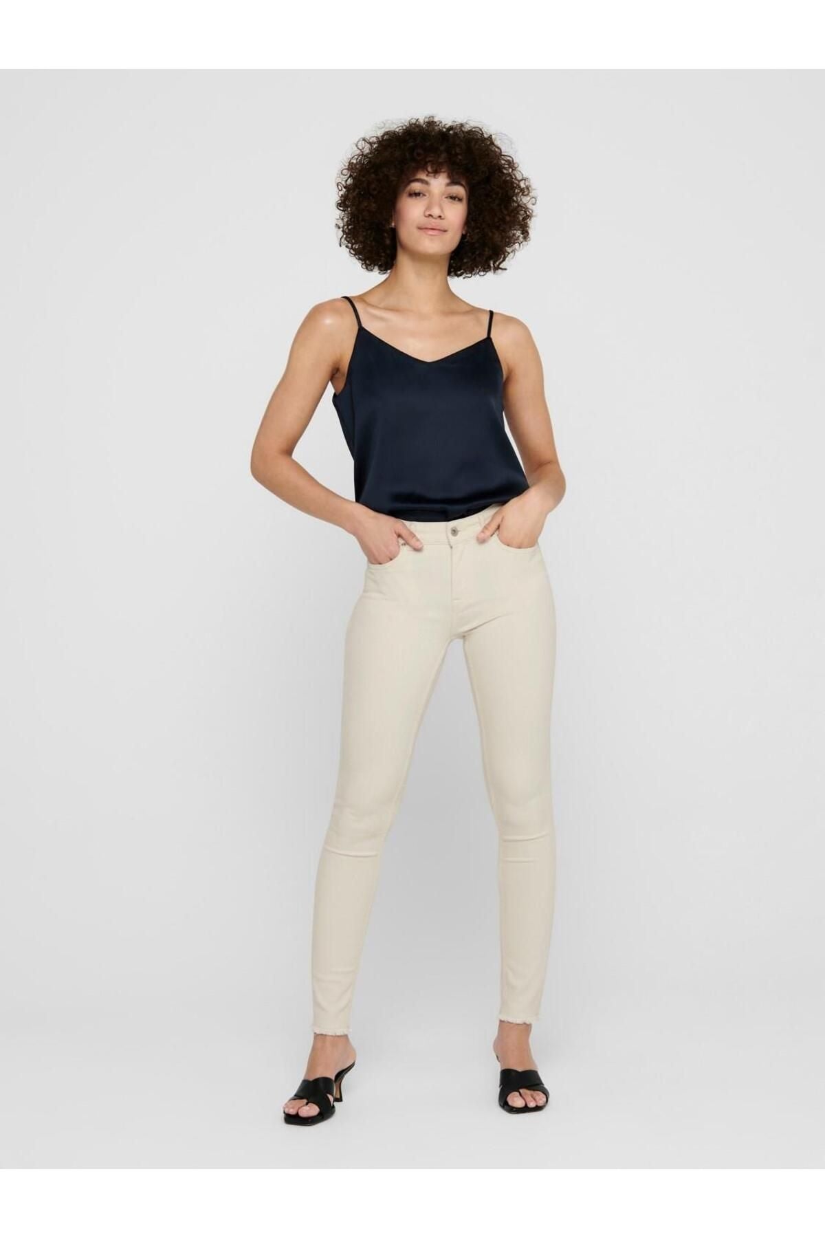 Only Minimalist Slim Fit Midi Kadın Pantolon - Günlük Şıklık Main image