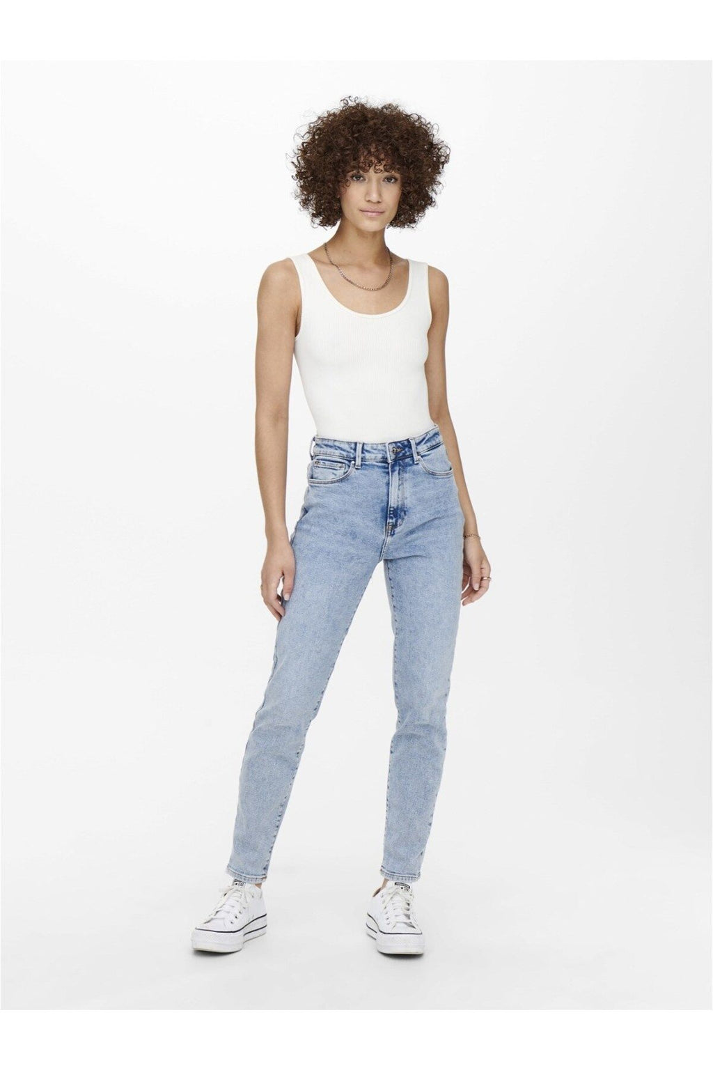 Only Yüksek Bel Slim Fit Midi Kot Pantolon - Minimalist Günlük Stil