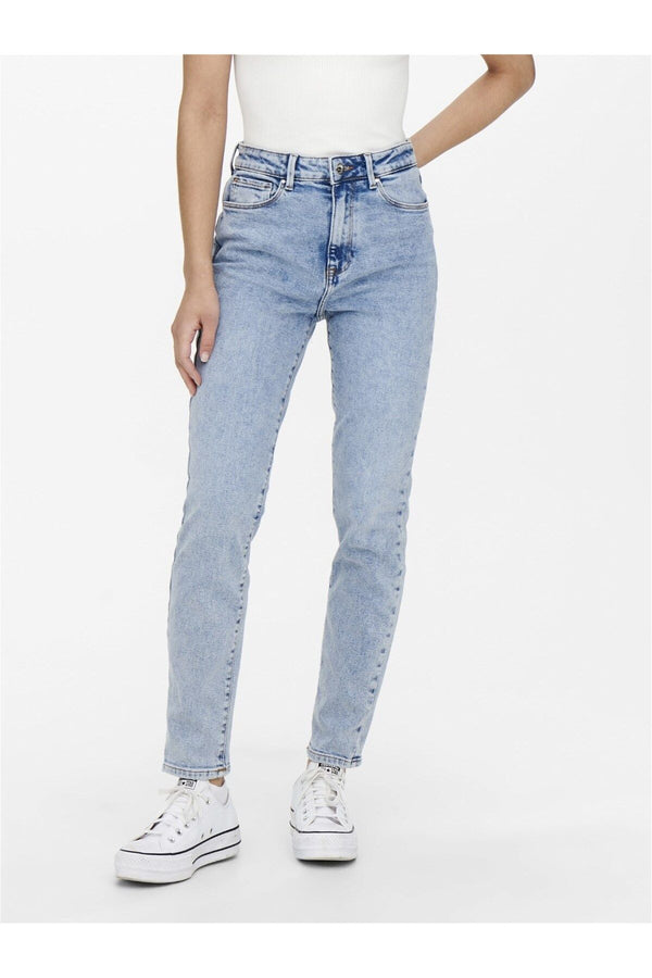 Only Yüksek Bel Slim Fit Midi Kot Pantolon - Minimalist Günlük Stil