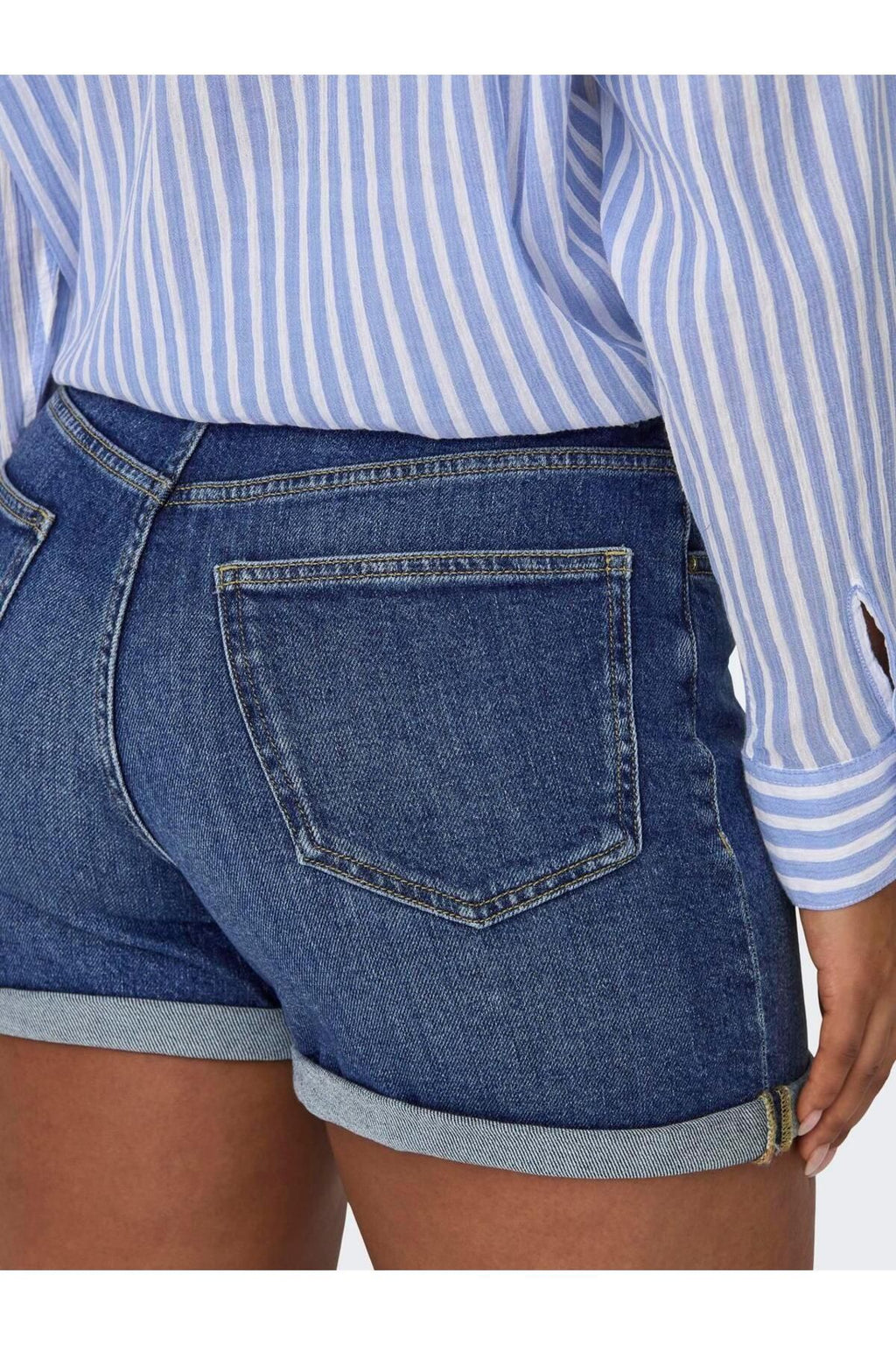 Only Yüksek Bel Mini Denim Şort - Minimalist Günlük Stil - Hızlı Kargo
