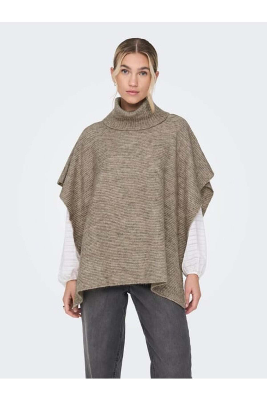 Only Oversize Bohem Kaşmir Yaka Kadın Panço - Minimalist Tarz