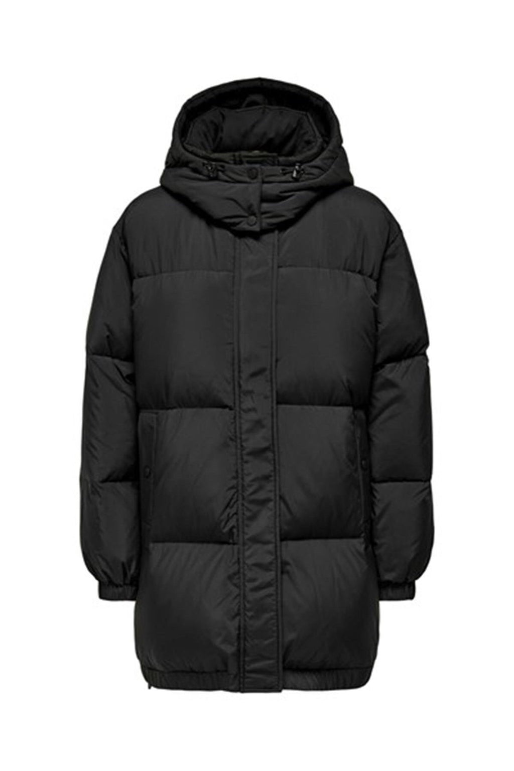 Only Oversize Kapüşonlu Midi Şişme Mont - Kışlık Günlük