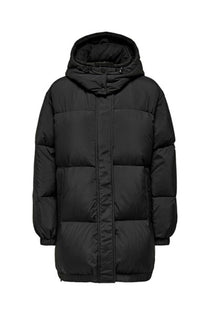 Only Oversize Kapüşonlu Midi Şişme Mont - Kışlık Günlük