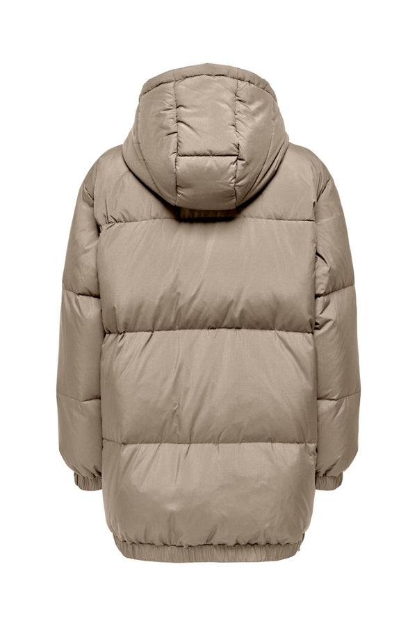 Only Oversize Kapüşonlu Midi Şişme Mont - Kışlık Günlük