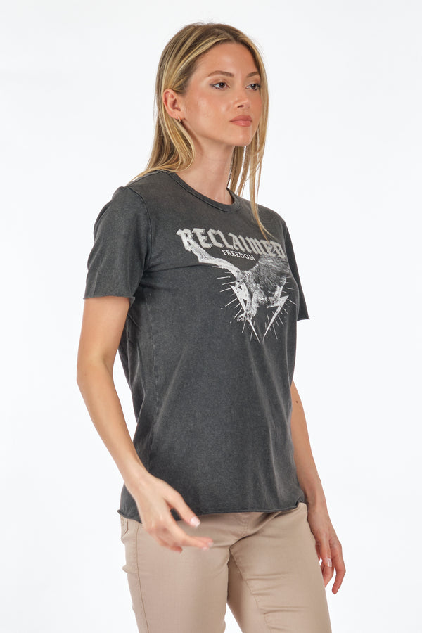 Only Oversize Kısa Kol Yuvarlak Yaka Minimalist Kadın T-Shirt - Günlük Stil