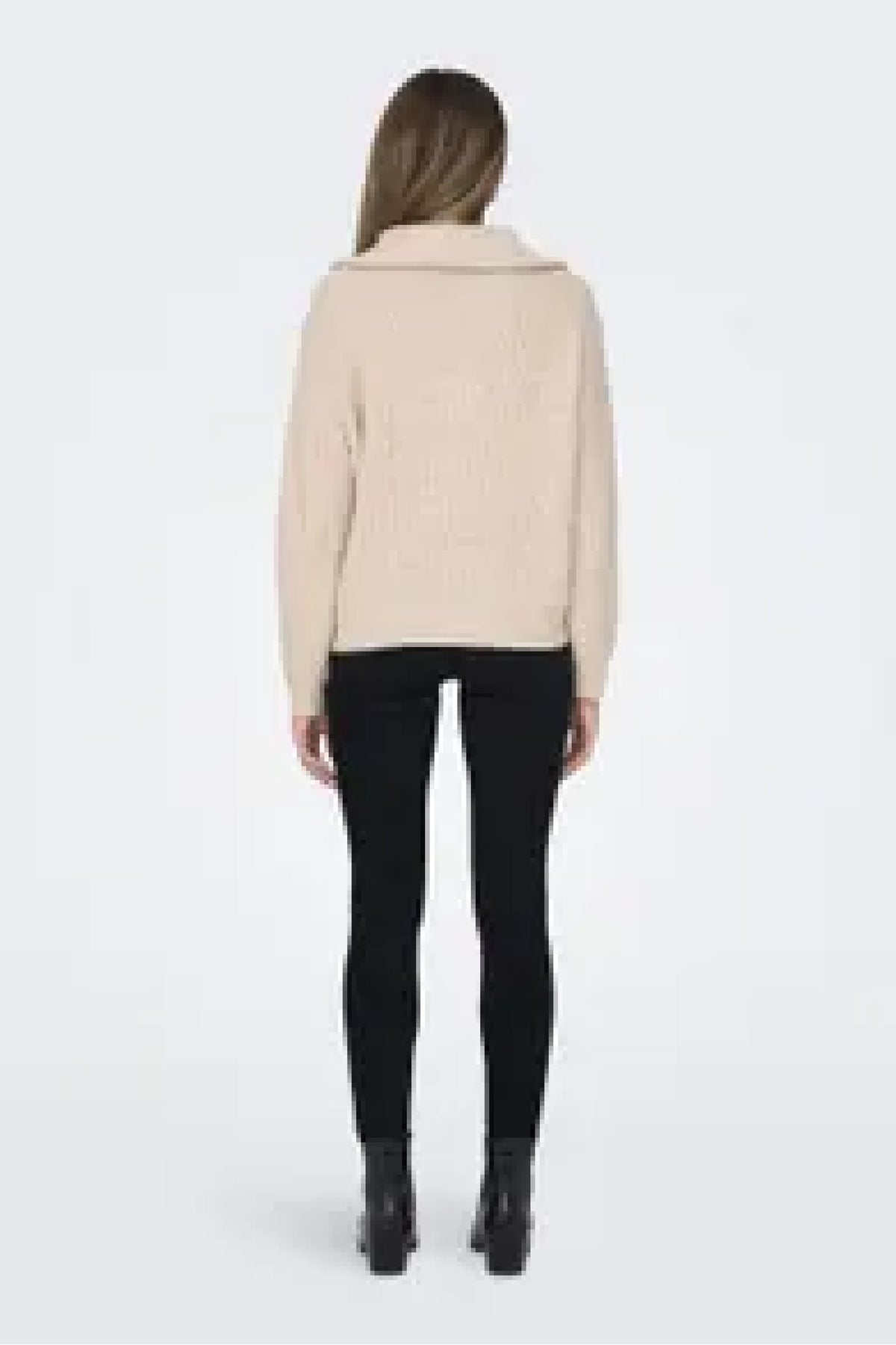 Only Oversize Yarım Fermuarlı Uzun Kol Kadın Sweatshirt - Minimalist Stil Main image