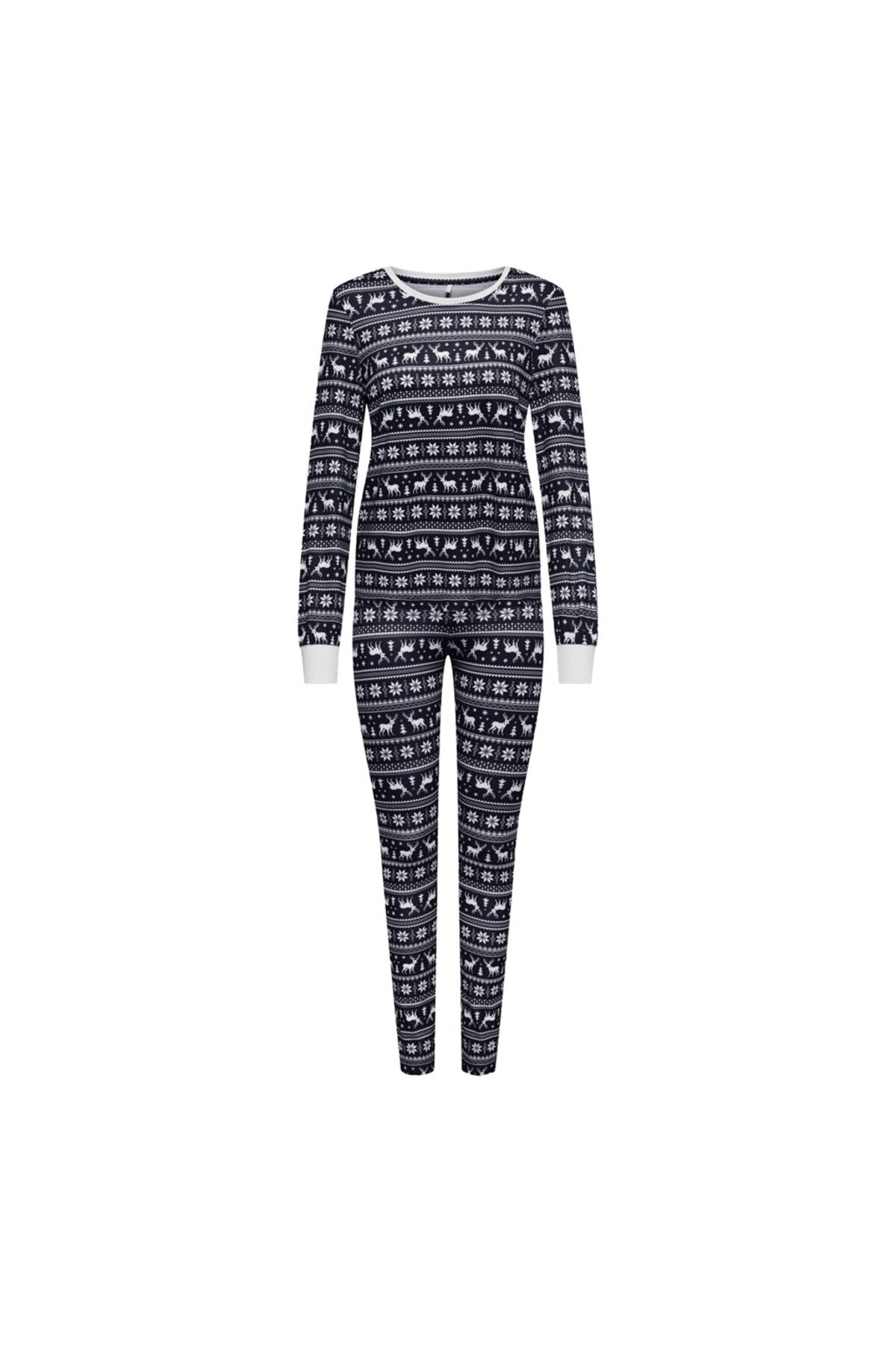 Only Uzun Kol Gece Pijama Takımı - Rahat ve Sıcak Kışlık Desen Main image