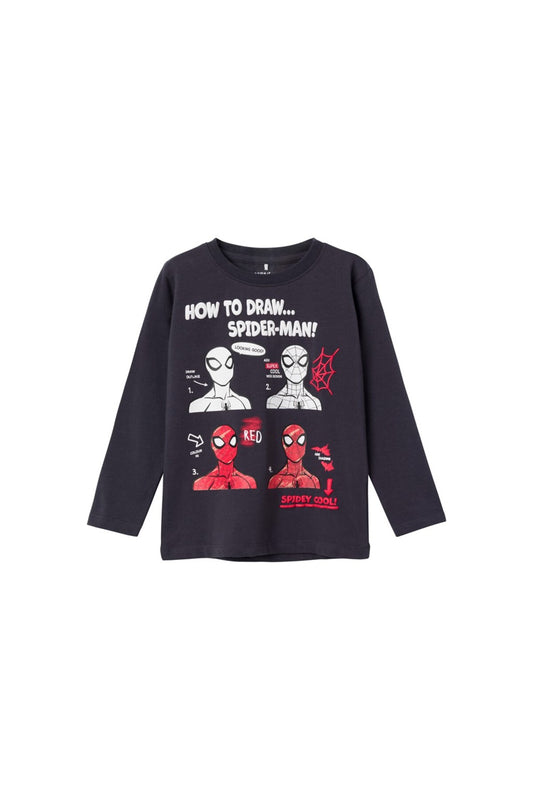 Örümcek Adam Spider-Man Baskılı Erkek Çocuk Uzun Kol Sweatshirt