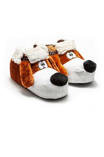 Twigy Köpek Desenli Peluş Erkek Terliği - Sıcacık & Rahat Main image
